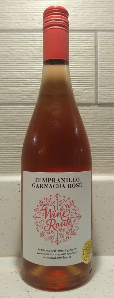 Bottle of Wine Route Tempranillo Garnacha Rose